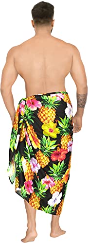 HAPPY BAY Men's Swim Bath Trunk Swimsuit Regular Surfing Swimwear Summer Sarong Long Pareo Beach Wrap One Size Multi, Floral3