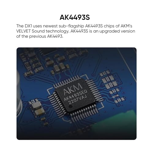 Image of Topping DX1 DAC Headphone Amplifier Combo, 280mWx2 HiFi DAC Amp, Two-Stage GAIN Switch USB Chargable Discrete LNRD, AK4493S DSD256 32Bit /384kHz XMOS XU208 Amps(Silver)
