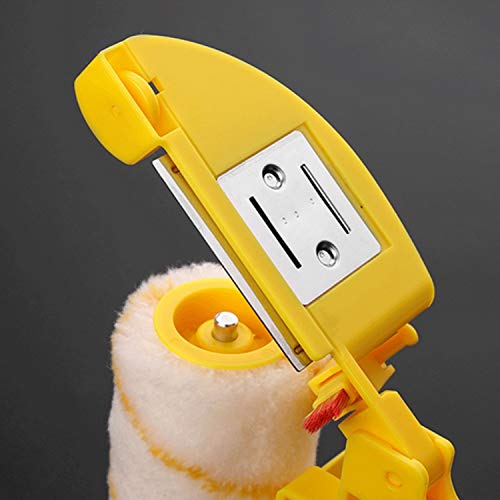 Paint Edger Roller Brush Paint Edger Tool Clean Up Paint Edger Combo Kit with 2 Replacement Rollers and 2 Brushes for Walls Ceiling Indoor Outdoor Painting