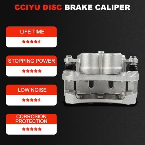 Image of cciyu Front Right Brake Caliper w /Bracket 19B3338 2007-2013 For Infiniti For QX56,2014-2023 For Infiniti For QX80,2006-2015 2017-2023 For Nissan For Armada,2008-2015 2017-2023 For Nissan For TITAN
