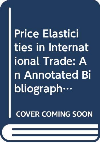 Price elasticities in international trade: An a... 0333212703 Book Cover