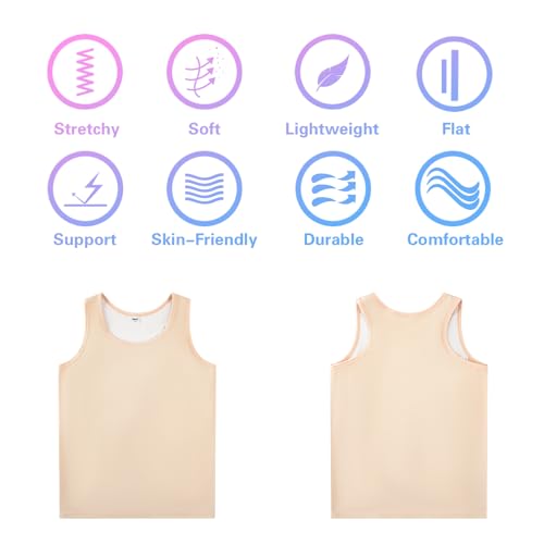 Image of Tomboy Transgender Lesbian FTM Cotton Long Elastic band Built-in Chest Binder