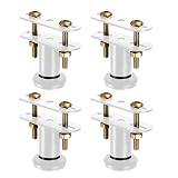LUPATDY Gambe del Letto Regolabili in Altezza 8-12 cm, 4 Pezzi, Set di Rinforzo per Travi Centrali e Rete a Doghe, Robusti Piedini di Supporto per Telaio del Letto (Bianco)
