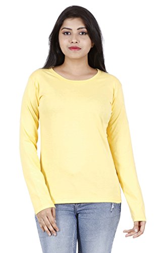Image of FLEXIMAA Women's Full Sleeve Round Neck Plain T-Shirt Pack of 4