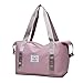 Domybest Sac de Voyage de Grande Capacité Sac de Sport Femme Léger étanche Sac de Bagage Sac de Voyage Femme Week-End avec Poche Humide pour Vacance Sport Gym Voyage