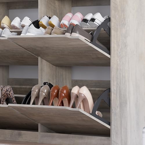 Shoe Cabinet with 6 Flip Drawers, Slim Narrow Shoe Storage Cabinet, Freestanding Shoe Organizer for Entryway, Hallway, Foyer