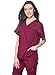 Dagacci Medical Uniform Woman and Man Scrub Set Unisex Medical Scrub Top and Pant, Burgundy, L