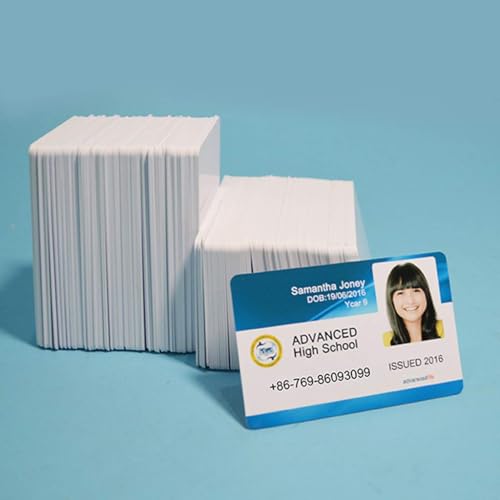 100 cartões de identificação de PVC branco premium em branco para impressão dupla face cartões de im