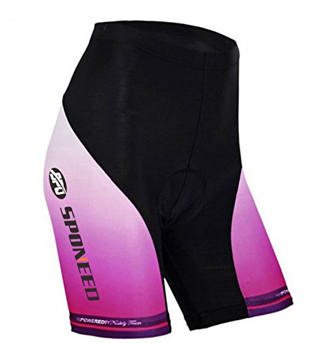 sponeed Conjuntos femininos de ciclismo shorts de ciclismo com zíper completo para bicicleta GG mult