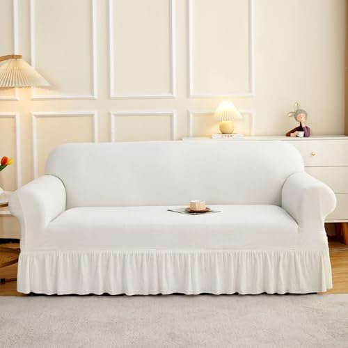 Housse de canapé 4 coussins extensible pour masquer l'usure facilement