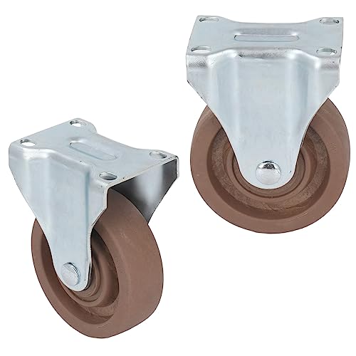 Roulette en nylon 4 pouces plaque fixe robuste pour machine industrielle - 8