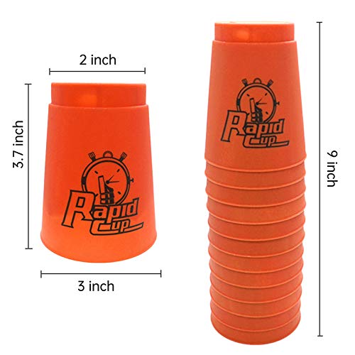 Erlsig Quick Stacks Cups 12 Pack Of Sports Stacking Cups Speed Training Game Challenge Competition Party Toy #TOP1
