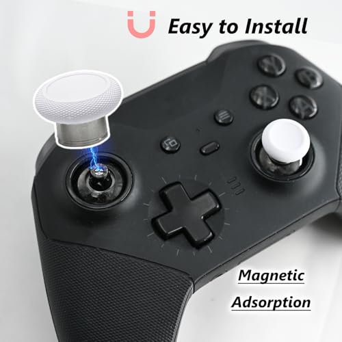 Image of 2 Pack Elite 2 Controller Short Thumbsticks Replacement for Xbox Elite Series 2 Controller,0.39in Standard Height Concave Magnetic Analog Short Joysticks Replacement for Elite Series 2 Core (White)