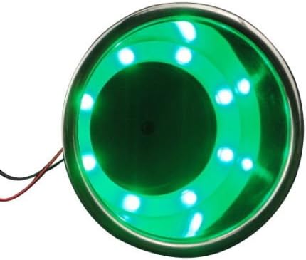 1PCS Stainless Steel Green 8 LED Cup Drink Holder Marine Boat Car Truck RV Well (4)