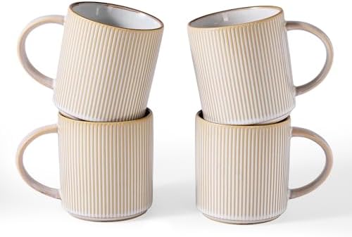 famiware Coffee Mug Set for 4, Star 16 oz Catering Mugs Cup Set w...