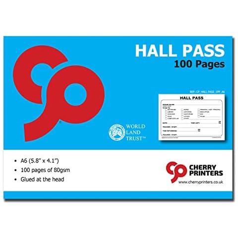 Cherry Hall Pass Record Pad Cover