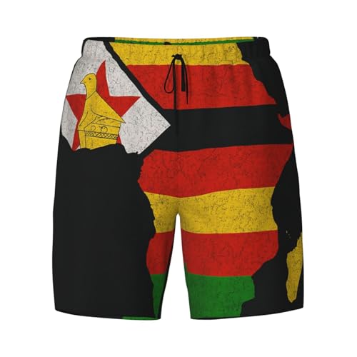Pantalones cortos de baño cómodos para hombre con mapa de África para fitness 6