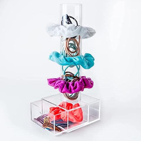 Talltoise Scrunchie Holder with Storage Drawer for VSCO Girls and Teens, Organize Hair Accessories - 11 in Cover