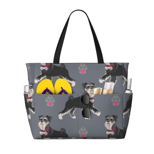 Sac de plage Schnauzer - Le cadeau parfait pour femme amoureuse des chiens