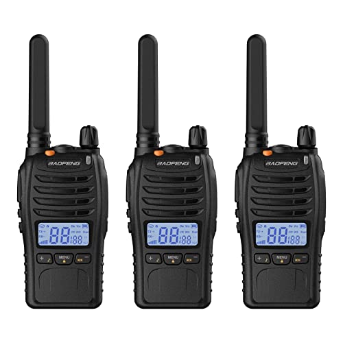 Baofeng Walkie Talkies For Adults, Long Range Rechargeable Walky Talky Bf-88St Pro Noaa Vox Dual Watch, With Desktop Charger And Earpieces (3 Pack) #TOP7