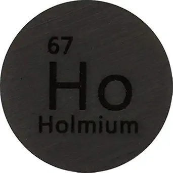 Holmium (Ho) 24.26mm Metal Disc 99.9% Pure for Collection or Experiments