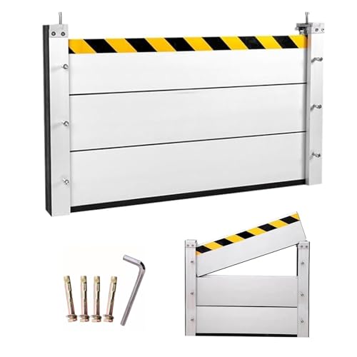 ガレージドアのダムの洪水防止壁、高いガレージドアの洪水防止壁の敷居キット、家庭用の洪水防止壁、地下室の入口ゲート用の洪水防止壁、ドア 止水板 防水 水害対策 備えあれ板、高さ60cm 80cm 100cmの洪水防止壁、商用アルミニウムバッフル、庭/パティオ