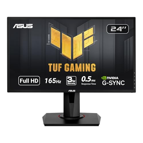 ASUS VG248QG 24″ G-SYNC Gaming Monitor 165Hz 1080p 0.5ms Eye Care with DP HDMI DVI,Black