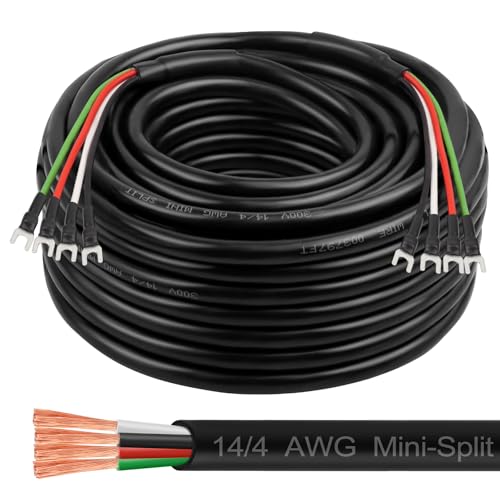 MOOKEERF 14/4 AWG Mini-Split Cable - 50FT