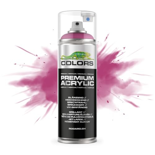 COLORS Premium Acrylic Sprühfarbe 400ml – Hochdeckender Sprühlack für Innen & Außen, Spraydose für DIY-Projekte - RAL 4003 - Violett Glanz