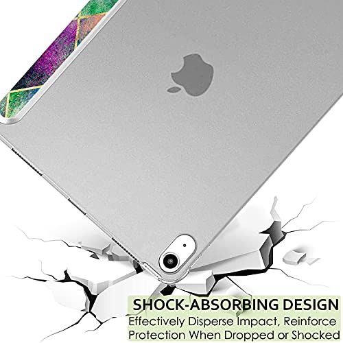 Image of DuraSafe Cases for iPad Mini 6 Gen 2021 8.3 Inch [ Mini 6th Gen ] A2567 A2568 A2569 MK7M3HN /A MLWL3HN /A MK7R3HN /A MK7P3HN /A PrintediPad Cover with Translucent Frosted Hard Back - Diamond Grid