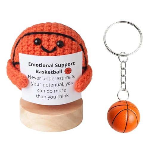 BAGUBDR 2 Piece Set Basketball Gifts Basketball Kit with Plush Doll and Keychain Suitable for Enthusiasts and Collectors
