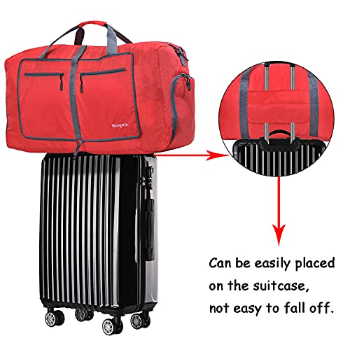 Image of Woogwin Travel Duffel Bag Large Foldable Waterproof Overnight Bag for Beach Swim Bags Pool Sports Gym