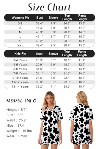 Image of Girls & Womens Satin Pajamas Set, Silk Button-Down Sleepwear 2 Piece Nightwear, 3 Years - Women XXL