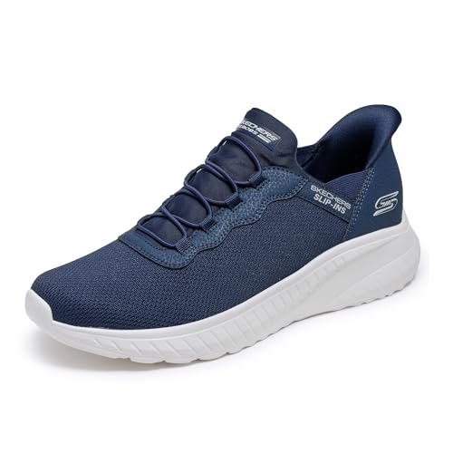 Skechers Men's Hands Free Slip-ins Skechers Bobs Squad Chaos - Daily Hype, Navy, 10 Wide