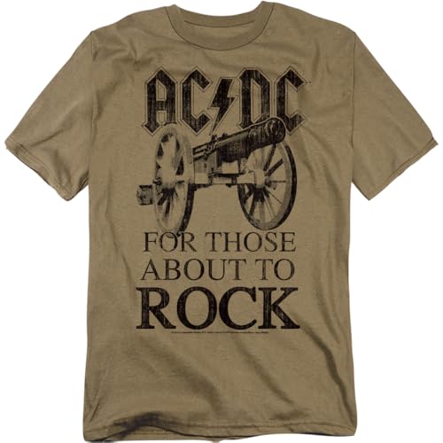 Popfunk ACDC for Those About to Rock Album T-shirt, Safari Green (X-Large)