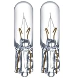 Flosser Incandescent 74 73 W2W 12505 T5 2.3W Stock 4691 Warm White Dashboard Glove Box Interior Light Bulbs Replacement (Pack of 2) Made in Germany