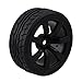 BQLZR 4PCS RC1: 10 Flat Sports Car with Mountain Pattern Tires and New 7-spoke Black Wheels 20468