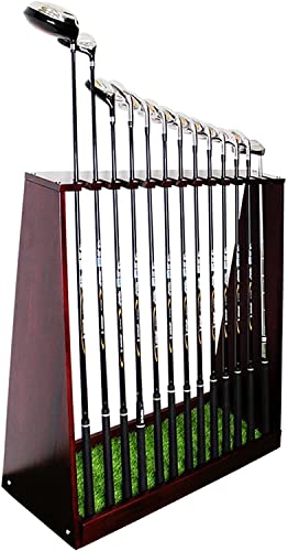 Golf Club Organizer, 13 Putter Racks, Golf Putter Rack Golf Club Display Rack, Durable Wooden Golf Club Shelf Storage Rack(Wine Red)