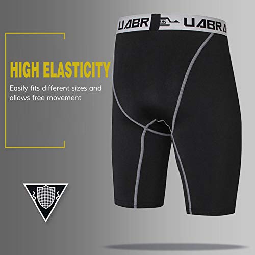 Ajcoflt Calções esportivos masculinos elásticos de secagem rápida hidratante-absorvente respirável b