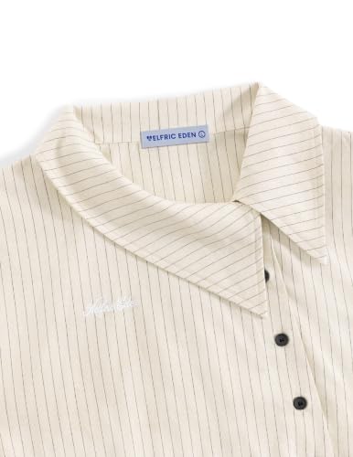 Image of Aelfric Eden Womens Cotton Linen Shirt Button Asymmetrical Neck