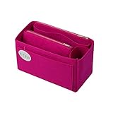 ETTP Purse Organizer, Felt Bag Organizer Insert Purse Organizer For Speedy, Neverfull, Tote, Handbag,Shaper 5 Sizes (Medium Slender, Rosy)