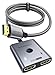 HDMI Switch 2 in 1 Out 4K@60Hz, WARRKY[with 3.3ft Fixed Braided HDMI Cable, Aluminum Case, 2K@144Hz, HDCP 2.2] Bidirectional 2x1 Switcher Splitter Compatible for PS5/4, Xbox, Roku, FireStick, Switch