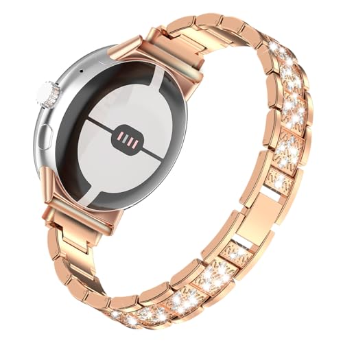 Correa fina con diamantes para Google Pixel Watch 41mm miniatura 1