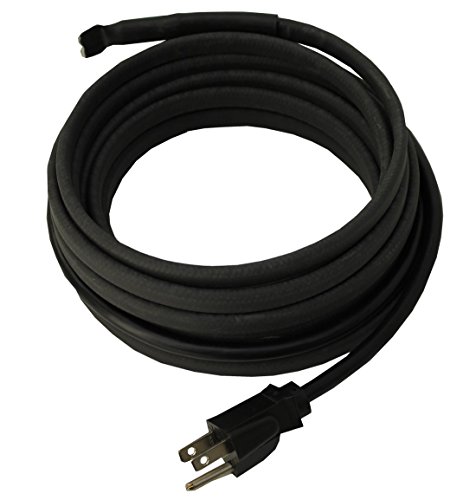 KING SRP126-150 Pre-Assembled Self-Regulating Pipe Trace Roof/Gutter De-Icing Heating Cable with Plug, 120-Volt, 150-ft / 120V, Black