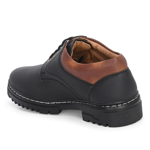Image of Centrino Lace-Up Men's Formal Shoe | Stylish with Soft Cushioned Insole | Sleek Lace-Up Design for Formal Look | Durable with Anti-Skid Sole | Ideal for Office Wear (9290)