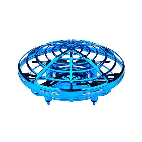 InnJoo Mini DRON INNJOO 4 ROTORES DETECCION OBSTACULOS Hand Control LUZ LED Carga USB ERLEA, Azul