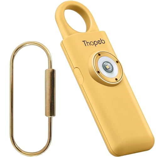 Taschenalarm für Selbstverteidigungs-Schlüsselanhänger, Sirene, wiederaufladbar, persönlicher Sicherheitsalarm für Damen, 135 dB Sirene, Stroboskop, SOS-LED-Licht (Metallic Gold) Taschenalarm für Selbstverteidigungs-Schlüsselanhänger, Sirene, wiederaufladbar, persönlicher Sicherheitsalarm für Damen, 135 dB Sirene, Stroboskop, SOS-LED-Licht (Metallic Gold)