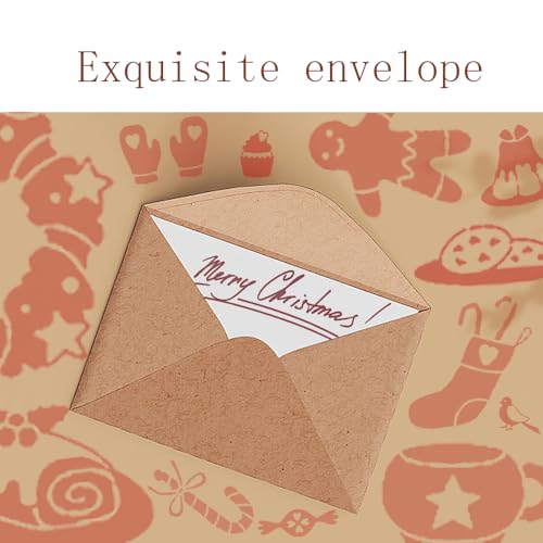 YFTRFR 50 Stück Kraftpapier-Umschläge Briefumschläge aus Braun-Kraftpapier Umschläge mit Nassklebung Briefkuverts aus Kraftpapier Einladungsumschläge für Grußkarten, Einladungen und Geburtstagskarten