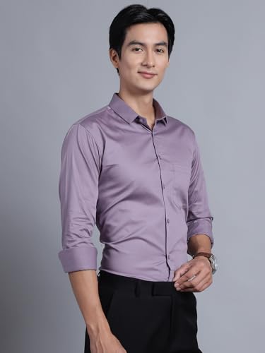 Image of Majestic Man Slim Fit Satin Cotton Formal Shirt for Men