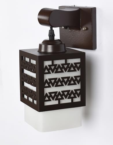 Image of BENE Fontana Wooden Indoor Modern Wall Light, E-27 Base Wall Lamp for Home Decor - Living Room, Bedroom, Dining, Hallway, Staircase, 11 cm (Wood, Pack of 2)